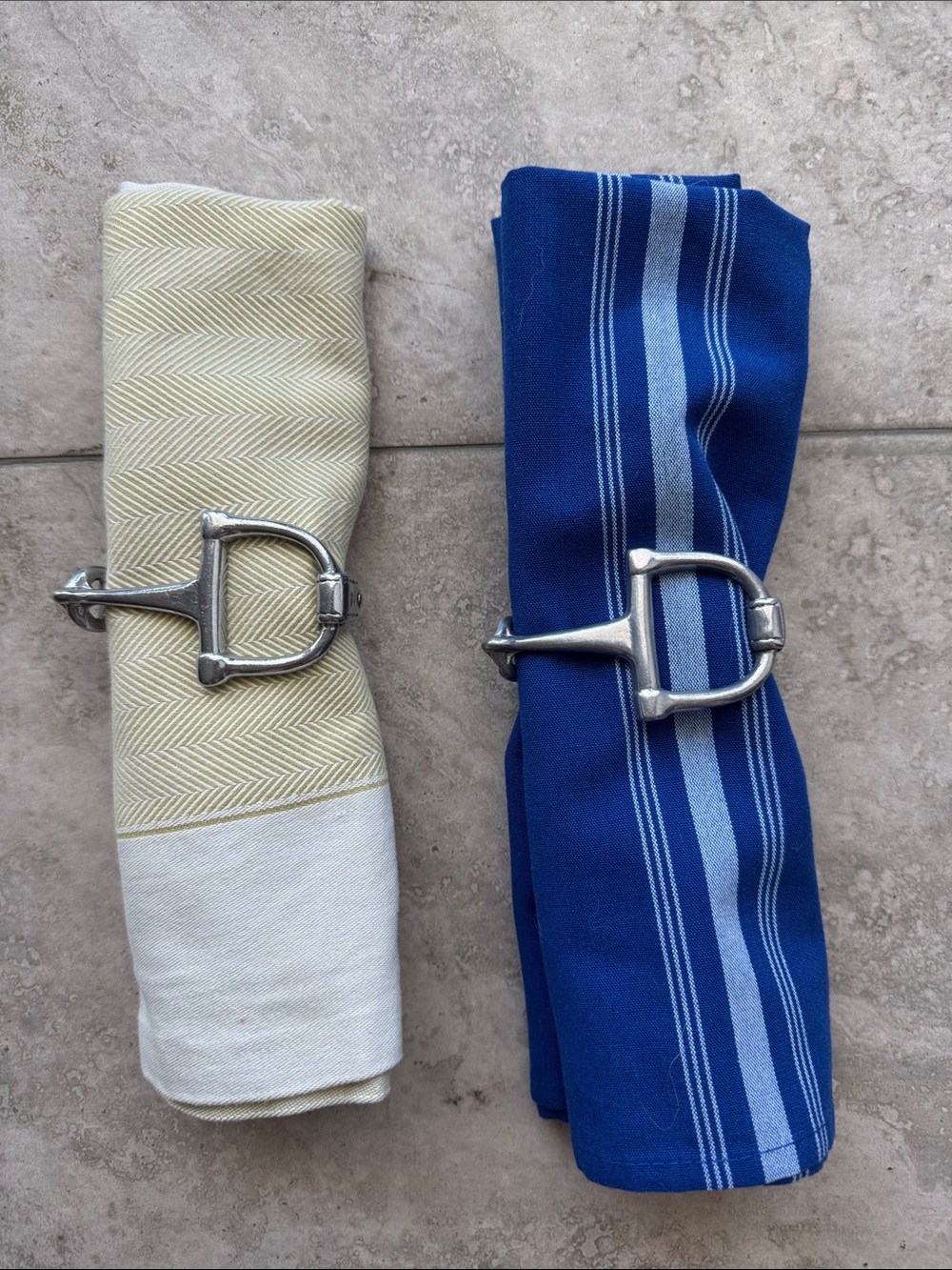 Designer inspired Equestrian napkin rings.